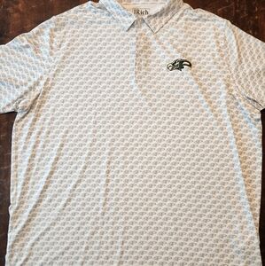 Prosper Eagles/Philadelphia Eagles Polo 3XL Golf Shirt Gray White Motion unique